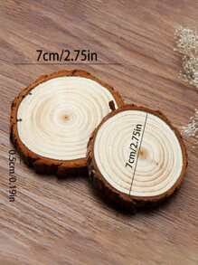 5 cái/bộ Thủ công trang trí bằng gỗ, Đối tượng trang trí thiết kế gốc cây sáng tạo cho gia đình - Màu be - Xem 5