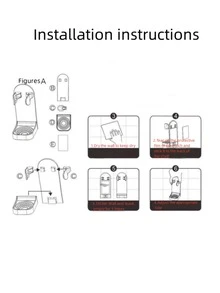 1pc Wall Mounted Shaver Holder - Black - View 7