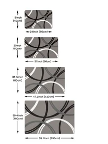1入組現代地面門墊 - 彩色 - 查看 2