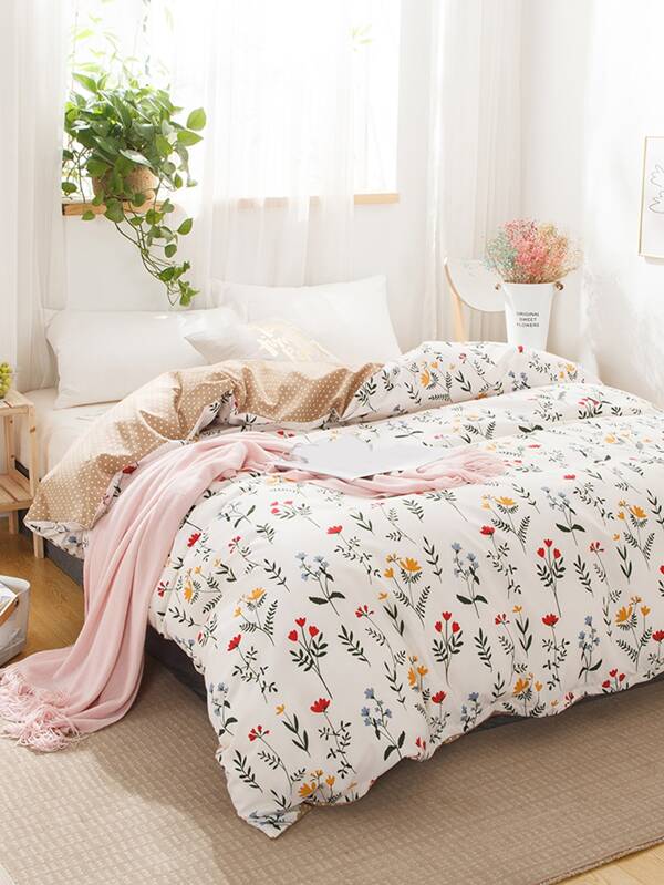 Flower Print Duvet Cover Without Filler SHEIN USA