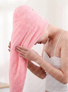 Toalla secada de pelo unicolor - Rosa - Ver 1