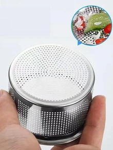 1 pieza Colador de acero inoxidable de malla hundir - Plateado - Ver 5