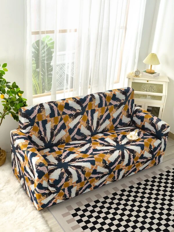 1pc Geometric Pattern Stretchy Sofa Slipcover SHEIN South Africa