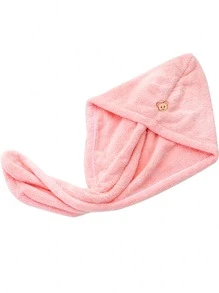 Toalla secada de pelo unicolor - Rosa - Ver 2