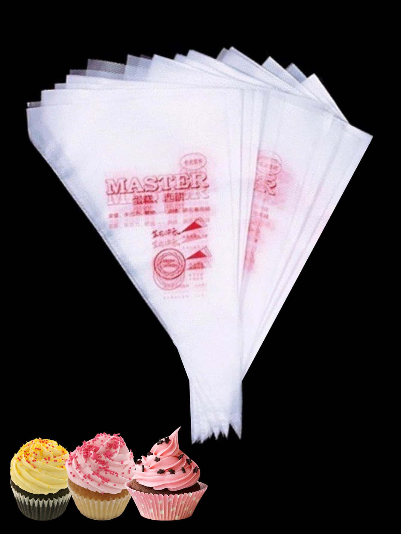 10pcs Disposable Cream Pastry Bags, Piping Bags For Cake Decoration And Desserts, Baking Tool - Multicolor - View 1