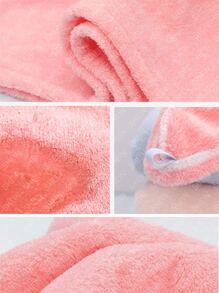 Toalla secada de pelo unicolor - Rosa - Ver 3
