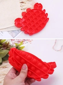 1pc Crab Shaped Pop Push Bubble - Red - View 4