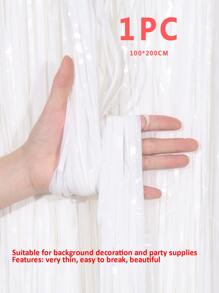 1pc Disposable TPE Party Decorative Tassel Curtain,Simple Tassel Curtain For Party Decoration - White - View 3