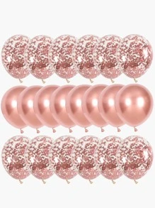 20 件/套乳胶 12 英寸装饰气球，玫瑰金气球套装，适用于生日、婚礼、派对装饰
