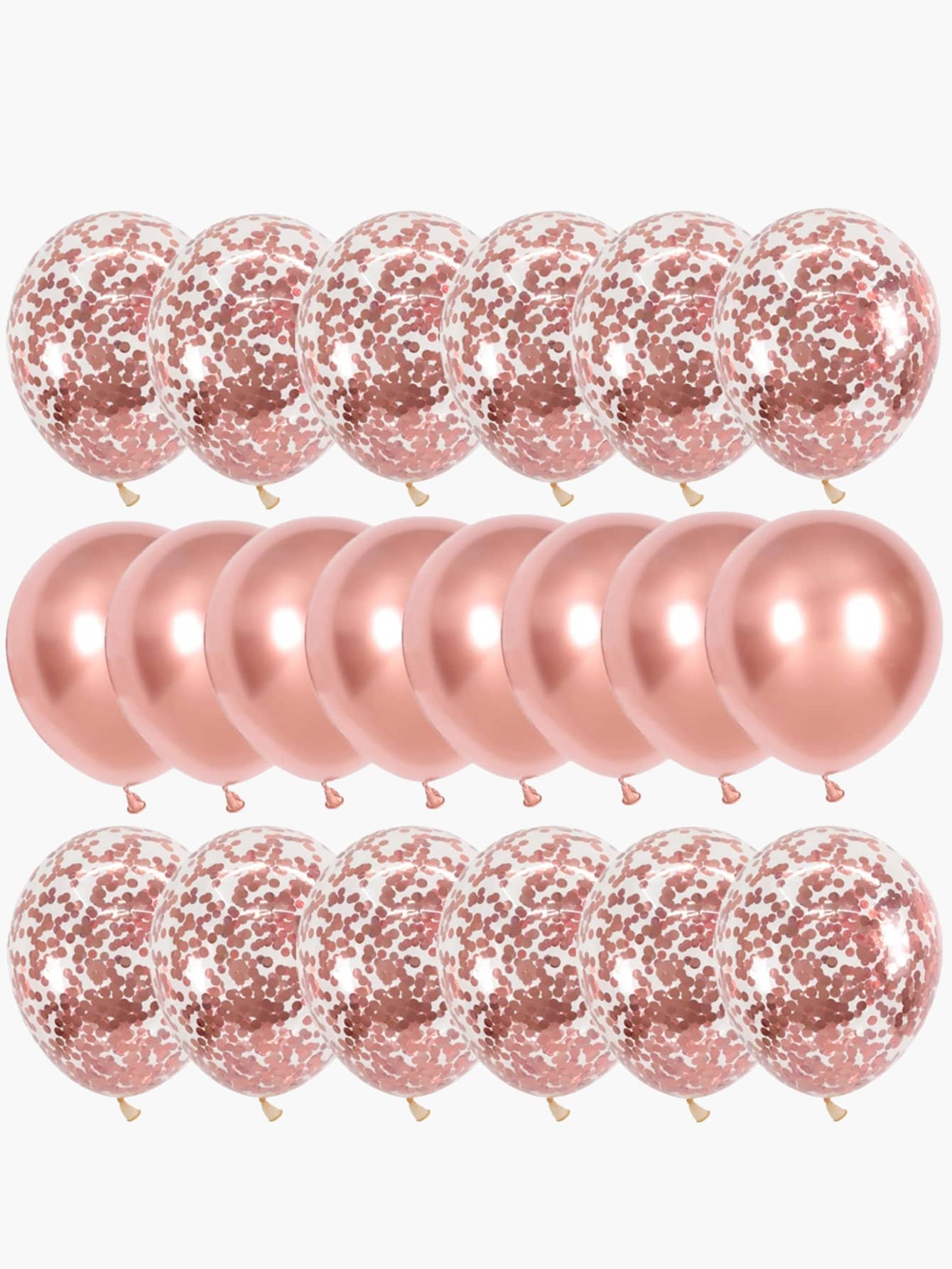 20 件/套乳胶 12 英寸装饰气球，玫瑰金气球套装，适用于生日、婚礼、派对装饰