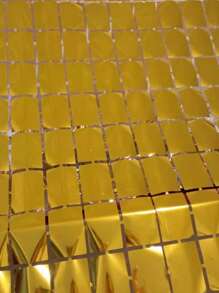 1pc Party Tassel Curtain, Metallic Gold Party Decorative Background Curtain, Rain Curtain Party Decoration Backdrop - Gold - View 4