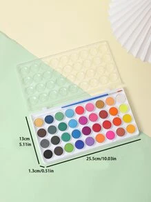 1套36色水彩畫，簡單撞色塑料素色水彩畫 - 彩色 - 查看 2
