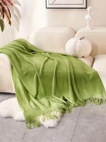 1 Rìa Trang Trí Chăn Ném, Vải Hiện Đại Ném Chăn Cho Ghế Dài Và Giường - màu xanh lá - Xem 1
