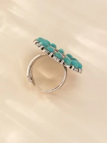 1 Chiếc Nhẫn Ngọc Lam Màu Hồng Thời Trang Cổ Điển Dành Cho Nữ, Thích Hợp Cho Cặp Đôi, Ngày Lễ, Quà Tặng Ngày Của Mẹ - Nhiều màu - Xem 3