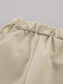 SHEIN Young Boy Cartoon Graphic Button Front Shirt With Shorts - Multicolor - View 3