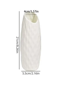 1pc Plastic Vase Ornament,Home Decor,Flower Vase,Centerpiece,Table Decor Room Decor Glass Vase - White - View 5