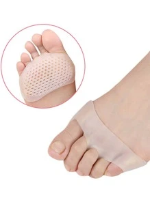 蹠骨腳墊，2入組軟凝膠可重複使用透氣套墊，耐磨腳墊，男女前腳緩衝鞋墊
