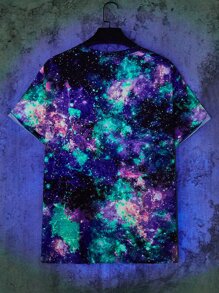 Manfinity VCAY Men Plus Reflective Galaxy Print Tee - Multicolor - View 2