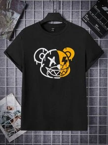 Manfinity RebelGame Men Cartoon Graphic Tee - Black - View 2