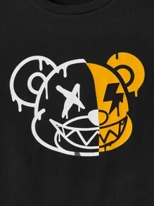 Manfinity RebelGame Men Cartoon Graphic Tee - Black - View 4