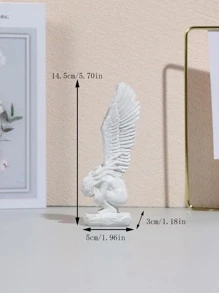 1 件翅膀细节图形装饰工艺品最佳礼物 - 白色 - 查看 5