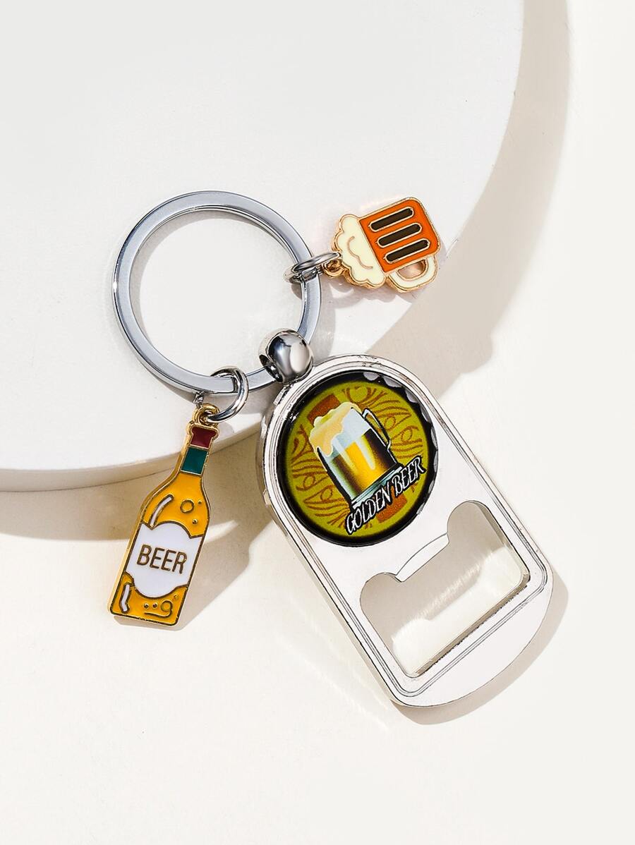 Street Men Bia Charm Dụng cụ mở nắp chai Thiết kế móc khóa - Nhiều màu - Xem 1