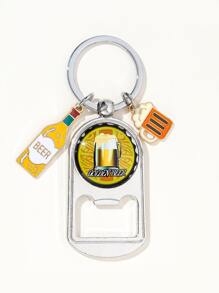 Street Men Bia Charm Dụng cụ mở nắp chai Thiết kế móc khóa - Nhiều màu - Xem 3