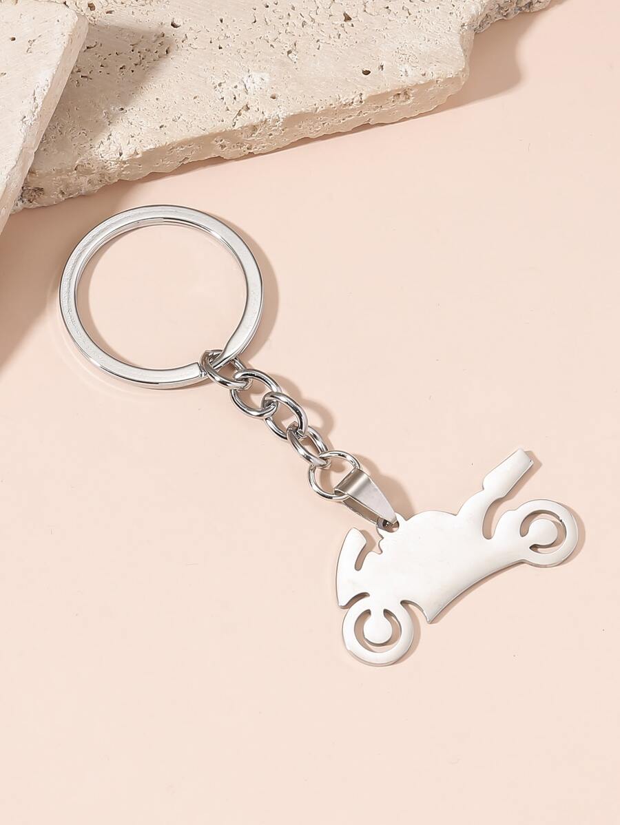 Móc khóa quyến rũ xe máy - Bạc - Xem 1