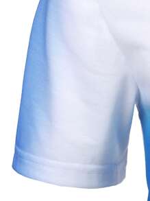 Manfinity Homme 男士漸層POLO衫 - 藍白色 - 查看 3