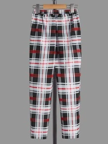 SHEIN Boys Panda & Plaid Print Snug Fit PJ Set - Multicolor - View 3