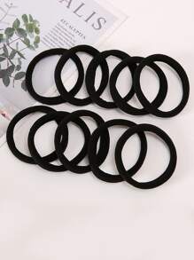 50入組女性素色休閒頭髮適用於日常 - 黑色 - 查看 3