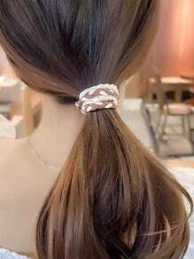 5入組女性雙色編織休閒頭髮適用於日常 - 彩色 - 查看 3