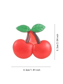 1 pieza con diseño de cereza Servilleta dulce rojo de plástico Hebilla de servilleta para fiesta - Rojo - Ver 2