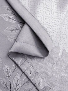 Tree Pattern Single Panel Curtain, European Style Polyester Single Panel Blackout Curtain For Bedroom And Living Room - Grey - View 5