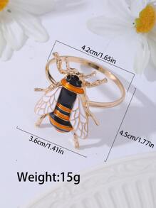 1 Ong Trang Trí Vòng Khăn Ăn Hiện Đại Loài Côn Trùng Trang Trí Hợp Kim Kẽm Khăn Ăn Giá Đỡ Nhẫn Cho Bàn Ăn - Nhiều màu - Xem 2