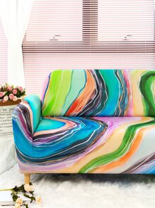 1入組大理石紋樣式沙發套 - 彩色 - 查看 2