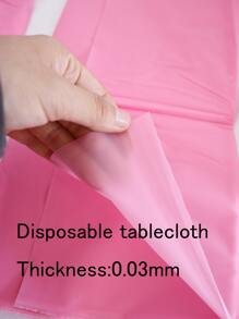 2 chiếc Khăn trải bàn dùng một lần trơn - Hồng - Xem 6