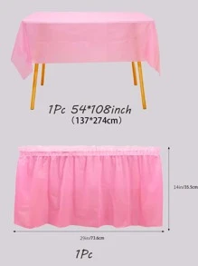 2 chiếc Khăn trải bàn dùng một lần trơn - Hồng - Xem 7