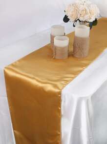 1pc Solid Color Table Runner - Vàng - Xem 1