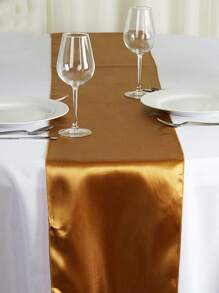 1pc Solid Color Table Runner - Vàng - Xem 2