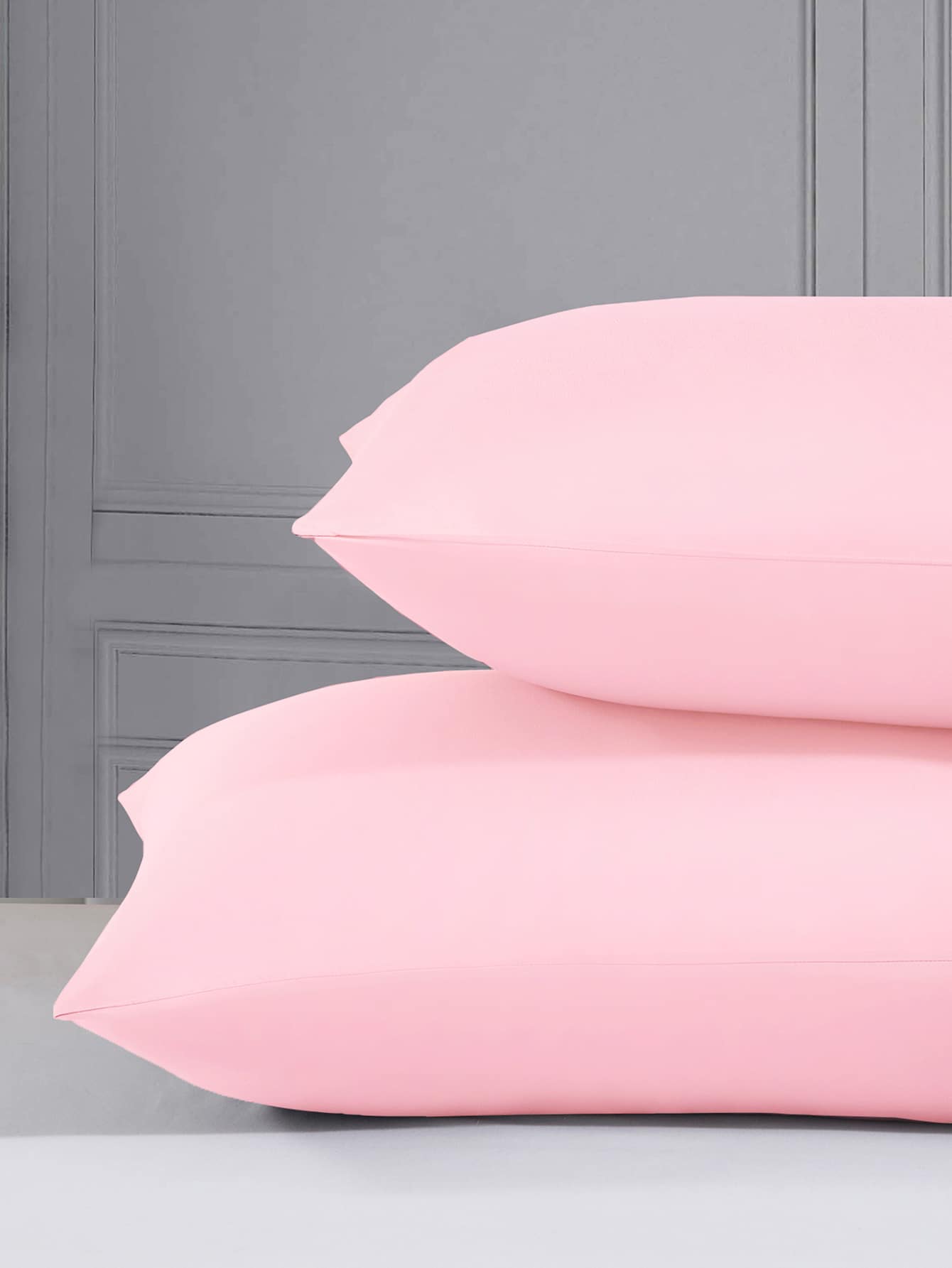 1pair Solid Color Pillowcase Without Filler