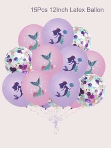 15 piezas sirena globo - Multicolor - Ver 4