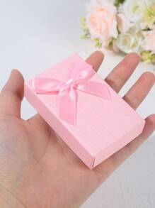 1入組蝴蝶結細節禮物盒 - 粉色 - 查看 1