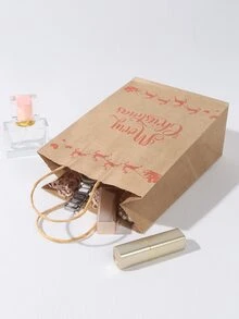 4入組聖誕圖案紙禮品袋 - 彩色 - 查看 2