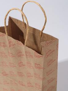 4入組聖誕圖案紙禮品袋 - 彩色 - 查看 3