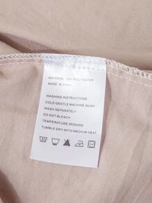 1pc Trang bị màu rắn - Màu be - Xem 5