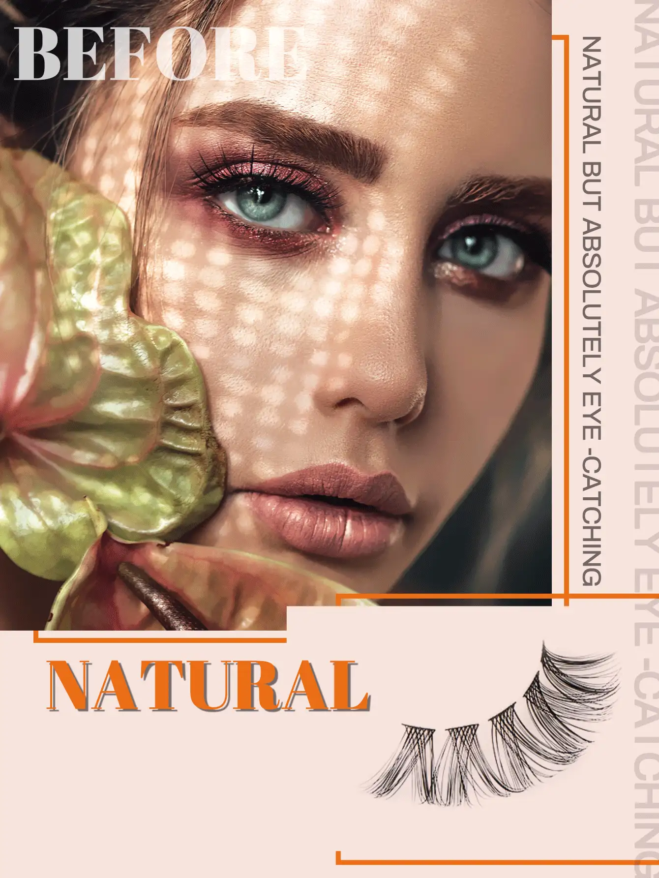 1pair 10mm Natural Reusable Individual Eyelashes - Black - View 2