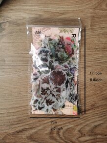 60入組花朵圖案貼紙 - 彩色 - 查看 5