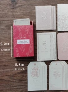 30 piezas Papel artesanal decorativo con diseño de flor