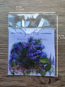 40入組花朵圖案貼紙 - 彩色 - 查看 4